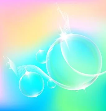 Transparent bubble on vector art Stock Illustration
