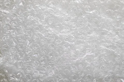 Transparent bubble wrap as background, top view Stock Photos
