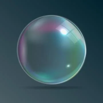 Transparent Bubbles on Dark Blue Background. Vector Illustration 스톡 일러스트