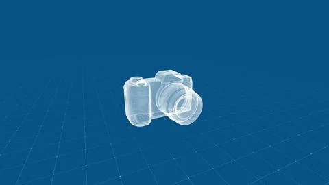 Transparent Camera Image Illustrating Creativity and Modern Technology Ilustración de archivo