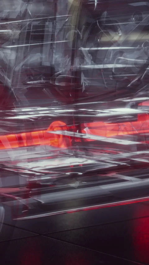 Transparent car design showcases innovative tech and engineering Stock Footage 304510416