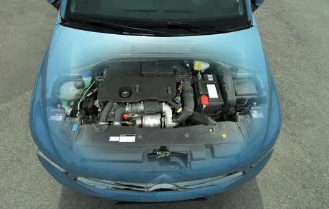 Transparent car engine Фото