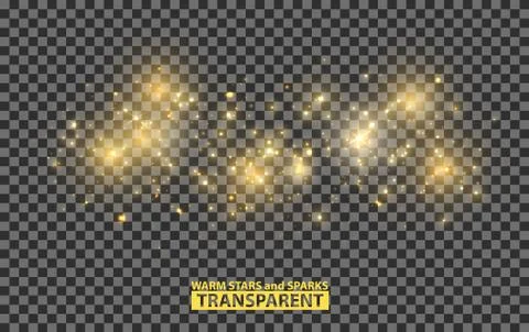 Transparent Christmas Magic Background With Light And Stars Stock Illustration