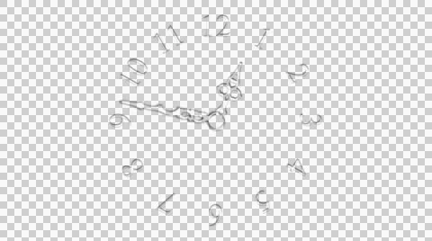 Transparent clock on transparent background, alpha channel Stock Footage 48334679