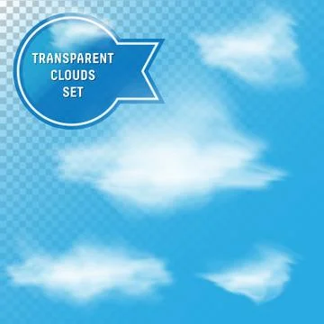 Transparent Clouds Set Stock Illustration