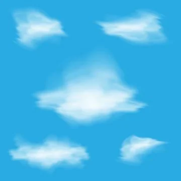 Transparent Clouds Set Stock-Illustration