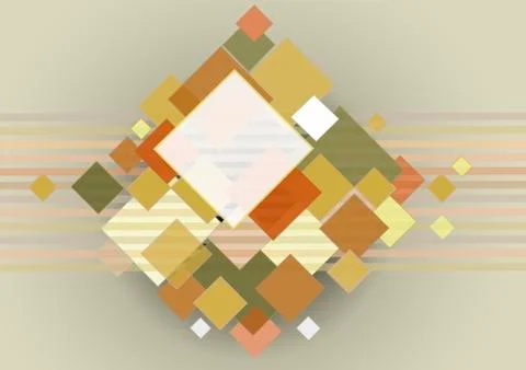 Transparent colored squares lying in the corner. Stock Illustration