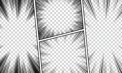 Transparent comic background with set Stock Illustration