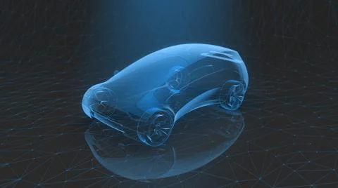 Transparent concept car Stock-Illustration