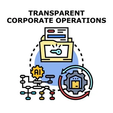 Transparent corporate operations for business efficiency and trust イラスト素材