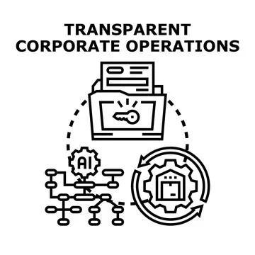 Transparent corporate operations for business efficiency and trust イラスト素材