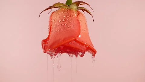 Transparent Cosmetic Extract, Aromatic, Essential Oil Dripping with Rose On A 動画素材 272591887