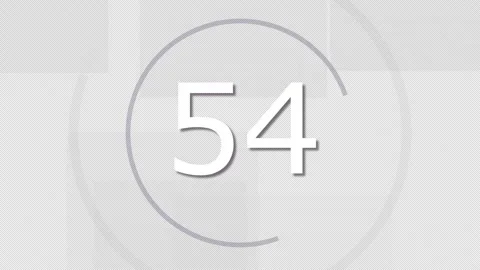 Transparent Countdown clock with magenta rectangular motiv Stock Footage 170437900