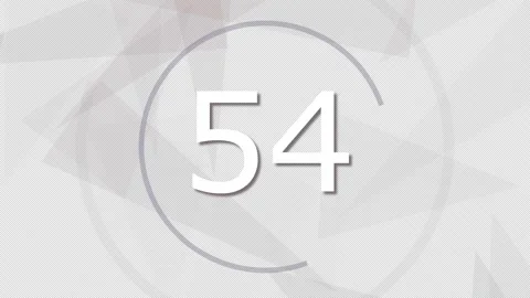 Transparent Countdown clock red triangle motiv Stock Footage 170437919