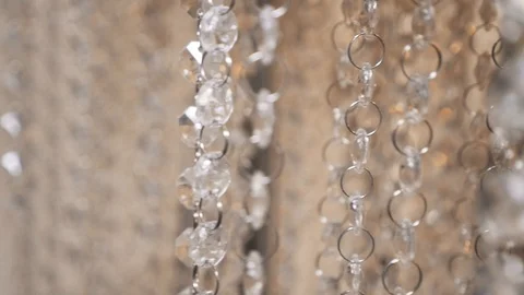 Transparent crystal elements for a wedding celebration. Concept: decoration, ele Video stock 124715010