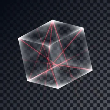 Transparent Cube Stock Illustration
