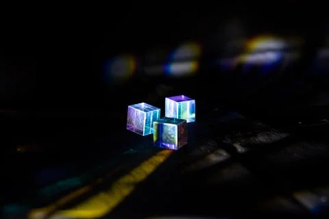 Transparent cubes Stock Photos