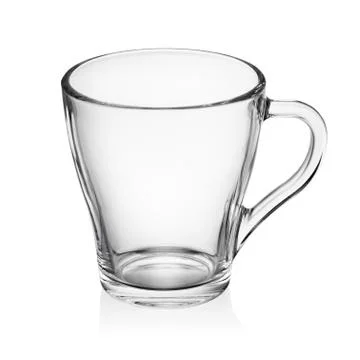 Transparent cup isolated Stock Photos