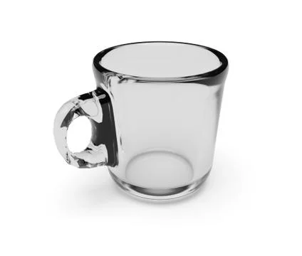 Transparent cup isolated on a white background Stock Illustration