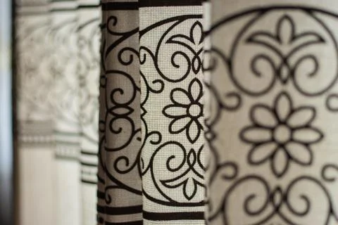 Transparent curtain background texture Stock Photos