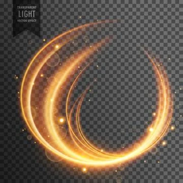 Transparent curvy light effect vector Illustrazione stock