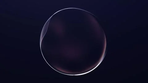 Transparent dark energy sphere on deep background, abstract glass orb with .. Stock Illustration