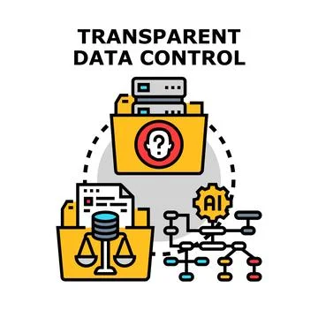 Transparent data control and information privacy concept Stock Illustration
