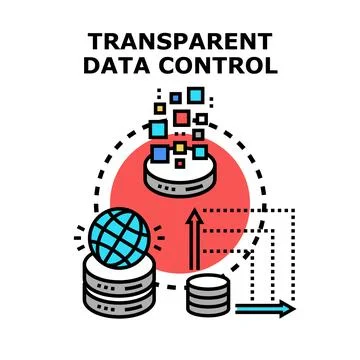 Transparent data control managing digital information flow Stock Illustration