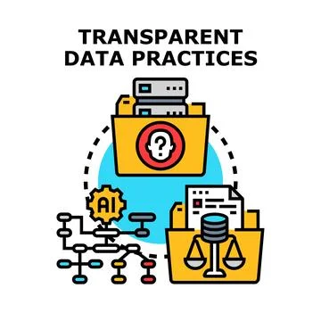 Transparent data practices concept vector illustration Illustrazione stock