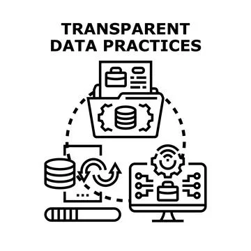 Transparent data practices for secure data management Stock Illustration