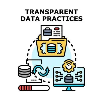 Transparent data practices for secure data management Stock Illustration