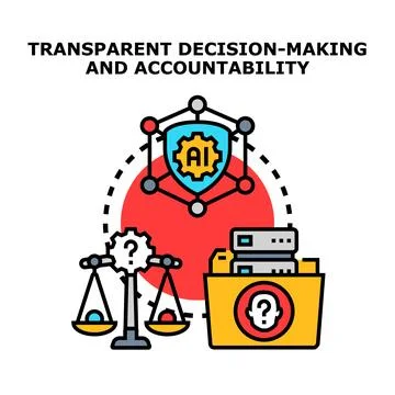 Transparent decision making and accountability with artificial intelligence Stock Illustration