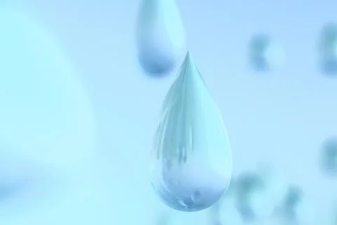 Transparent dew background, 3d rendering Stock Illustration