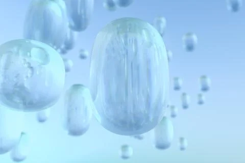 Transparent dew background, 3d rendering Illustrazione stock