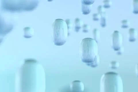 Transparent dew background, 3d rendering Illustrazione stock