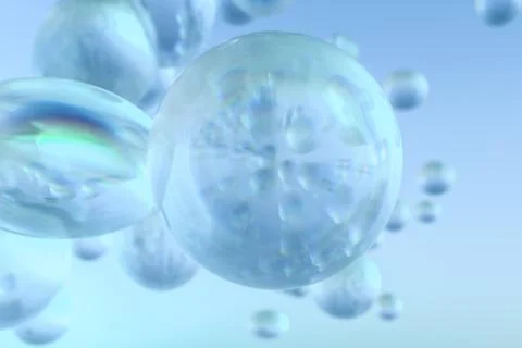 Transparent dew background, 3d rendering Illustrazione stock