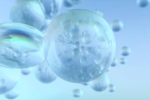 Transparent dew background, 3d rendering Illustrazione stock