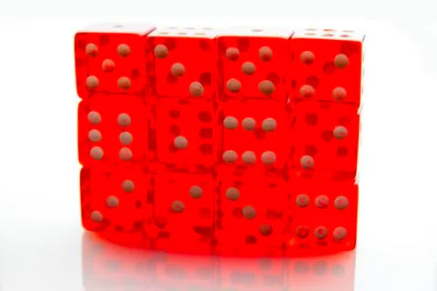 Transparent dice Stock Photos