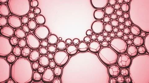 Transparent different sized bubbles explode spontaneously Stock Footage 154462319