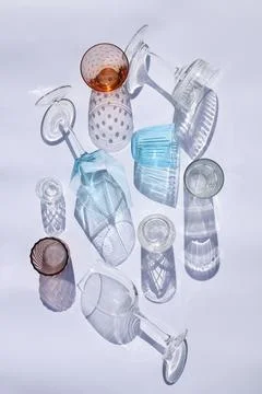 Transparent dishes Stock Photos