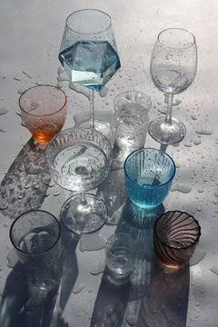 Transparent dishes Stock Photos