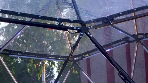 Transparent dome frame with reflections Stock Footage 337800572