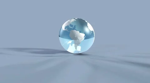 Transparent Earth spinning Stock Footage 40484329