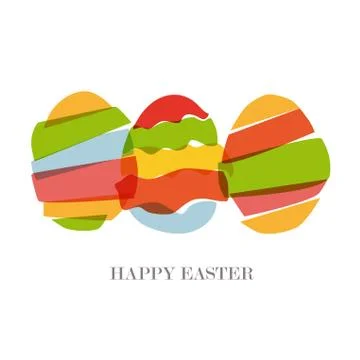 Transparent easter eggs silhouette 库存插图