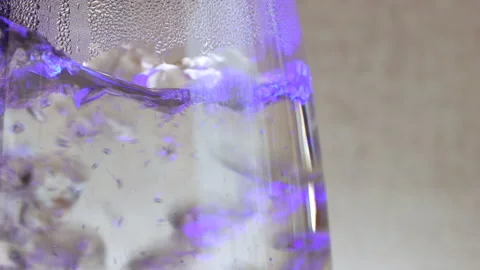Transparent ecological electric kettle boiling Stock Footage 171460750