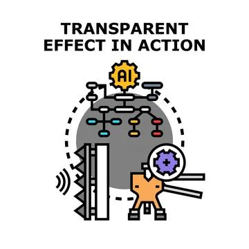 Transparent effect in action concept vector illustration Stockillustratie