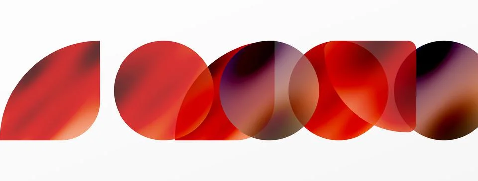 Transparent effects geometric abstract background. Minimalist wallpaper, banner Stock Illustration