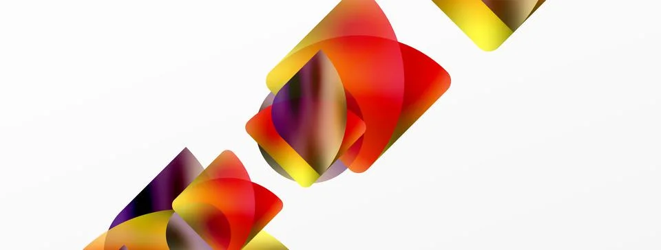 Transparent effects geometric abstract background. Minimalist wallpaper, banner Stock Illustration