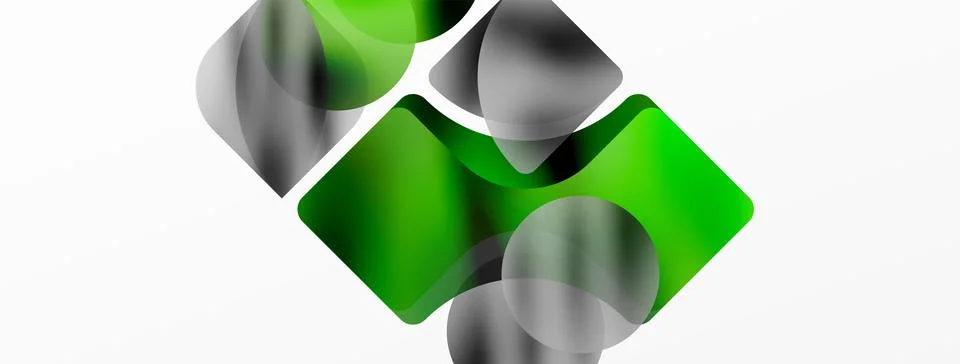 Transparent effects geometric abstract background. Minimalist wallpaper, banner Stock Illustration