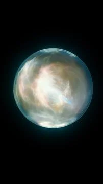 Transparent energy sphere with luminous internal plasma clouds floating on .. 스톡 일러스트
